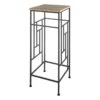 Wood Top Plant Stand With Metal Frame, Large