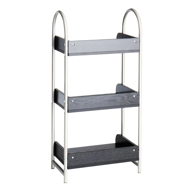 Wyatt 3-Tier Bookcase, Black 2 Wyatt 3-Tier Bookcase, Black - Image 2