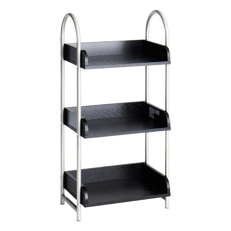 Wyatt 3-Tier Bookcase, Black 1 Wyatt 3-Tier Bookcase, Black